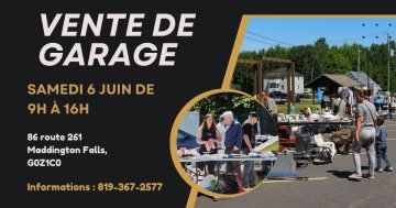 VENTE DE GARAGE 6 JUIN 2026 DE 9H À 16H